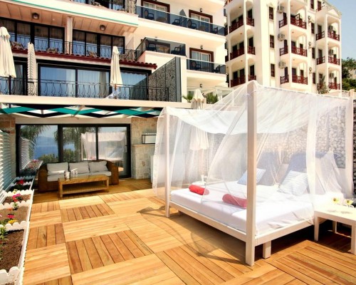 Nur Beach Hotel, Каш — отель без категории с видом на море