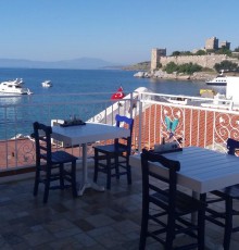 White and Blue Bodrum