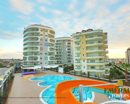 Two bedroom apartments 600 metres from sea, Авсаллар: апартаменты с бассейнами и аквапарком