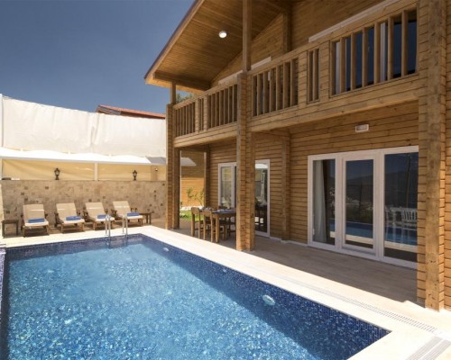 Eco Villa Fulya в Калкане: вилла с бассейном и видом