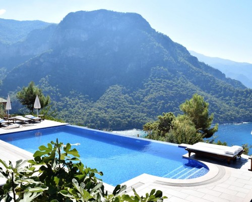 Kabak Avalon Bungalows — бунгало в горах над бухтой Кабак, Олюдениз